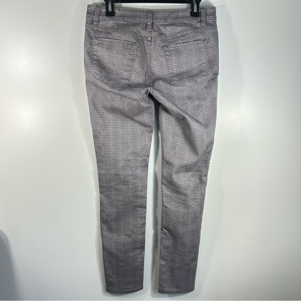 Prana Slim Trousers in Light Gray Microdot Print - Picture 10 of 13